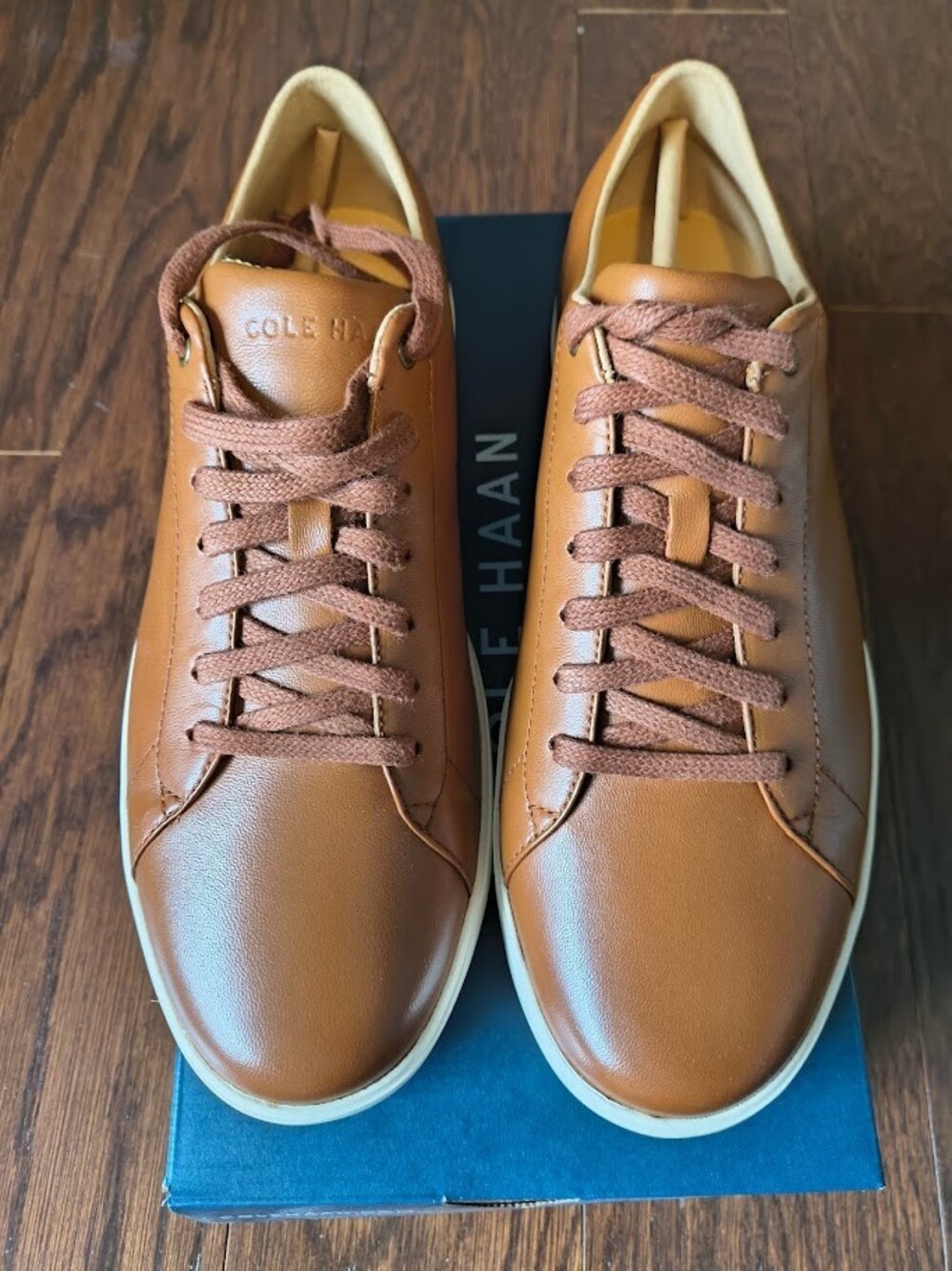 Cole Haan Men's Grand Crosscourt II Tan Leather Sneakers Size 9 M C26521 New
